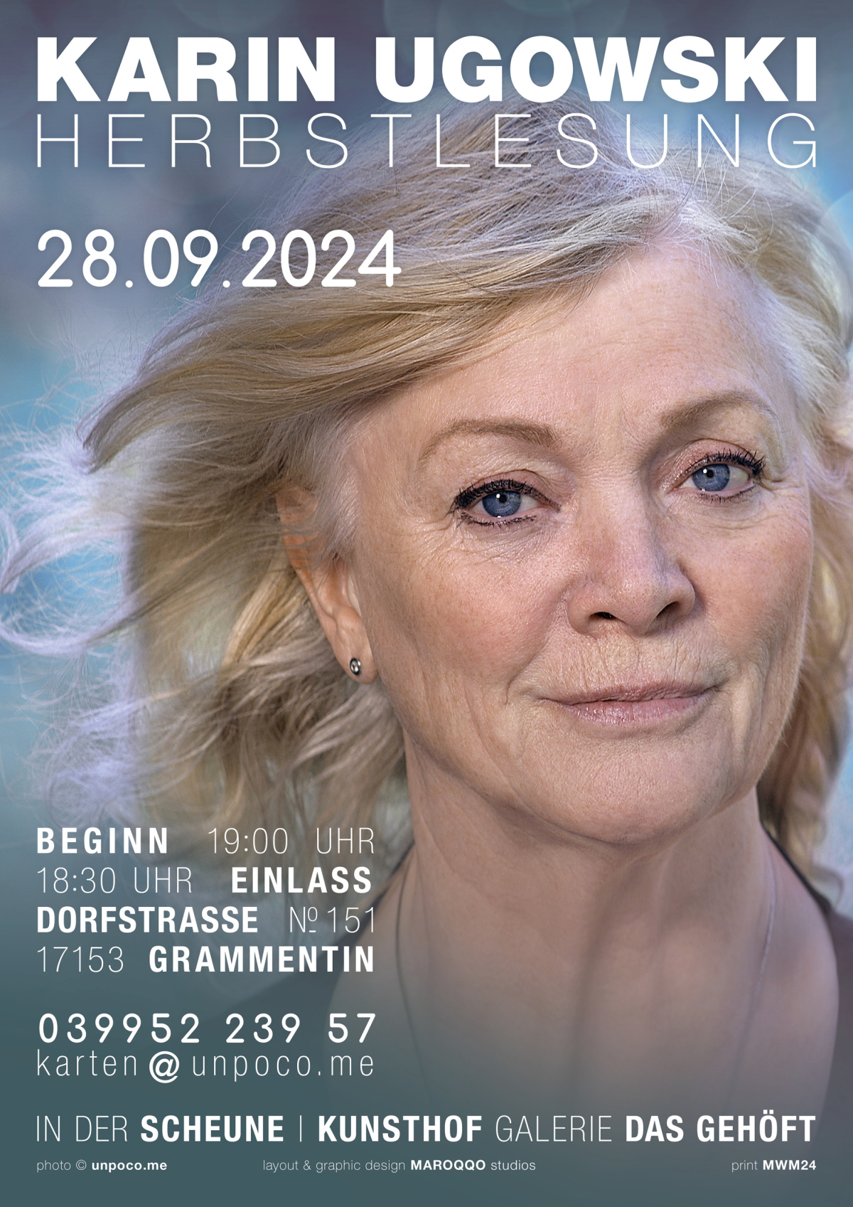 Abbildung von Lesungsposter Herbstlesung 2024 von Karin Ugowski
