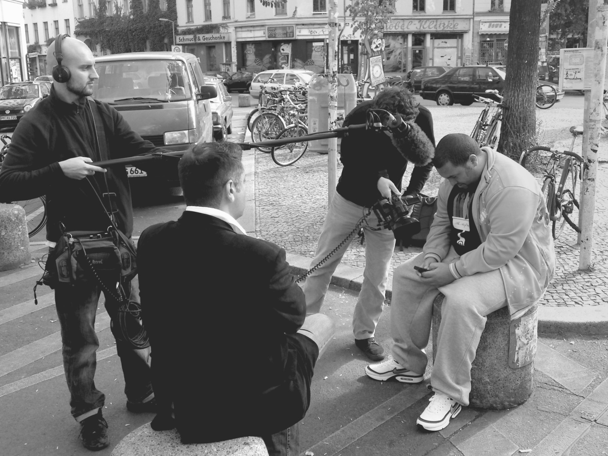 On film set for Portraits of Young Politics (Portraits of Tomorrow)