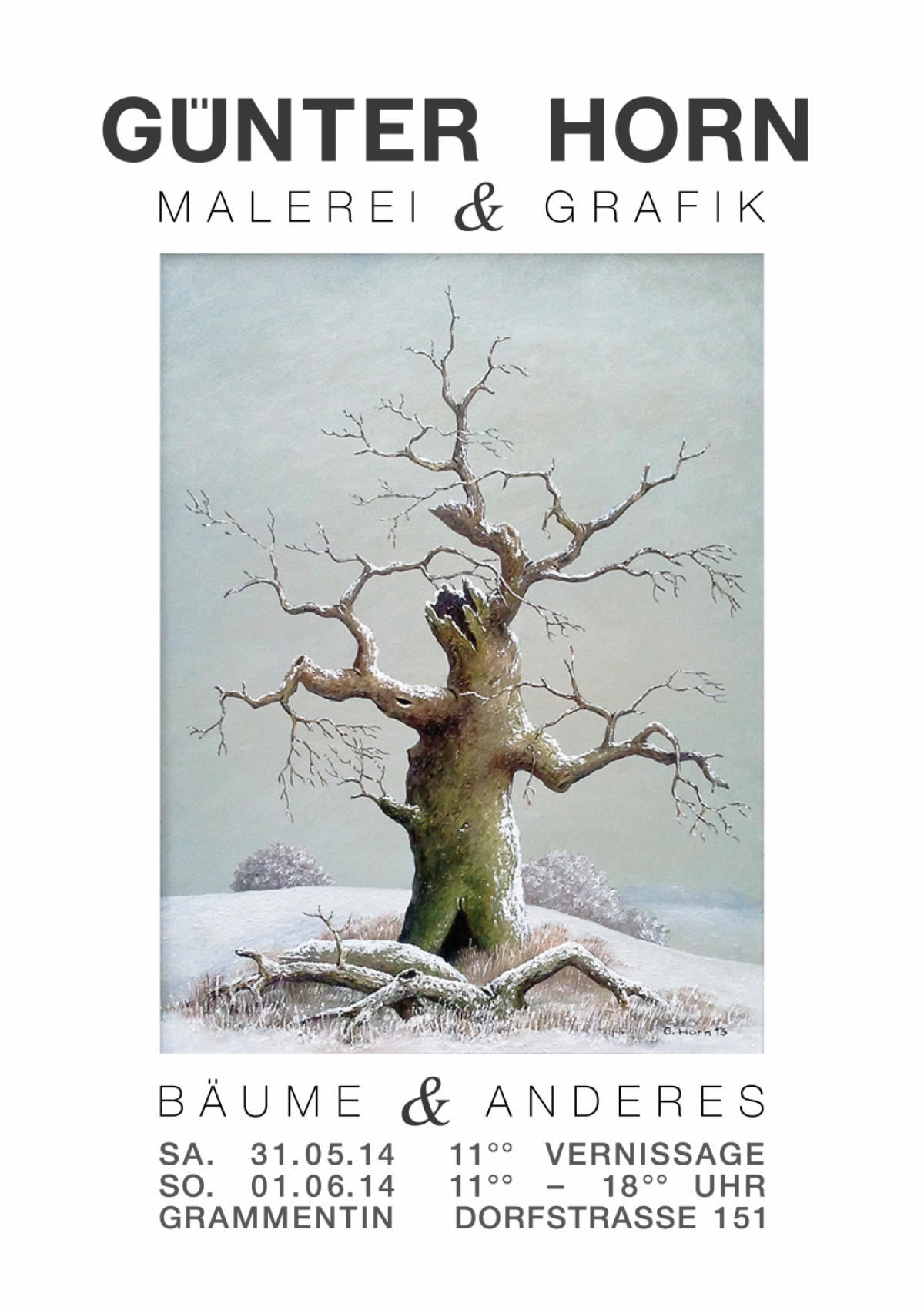 Abbildung von Vernissage Günter Horn Bäume und Anderes 2014